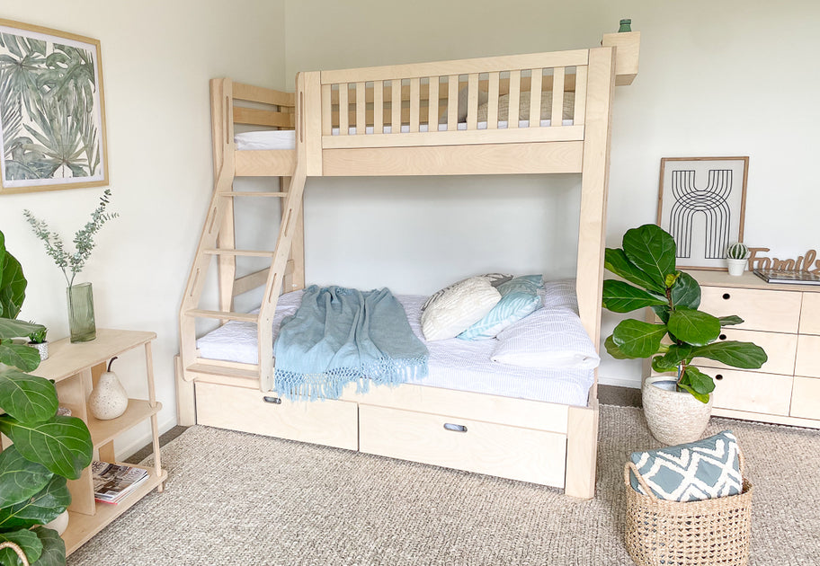 Double bed outlet size bunk beds