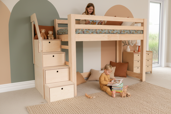 Classic LOW Loft Bed PINE