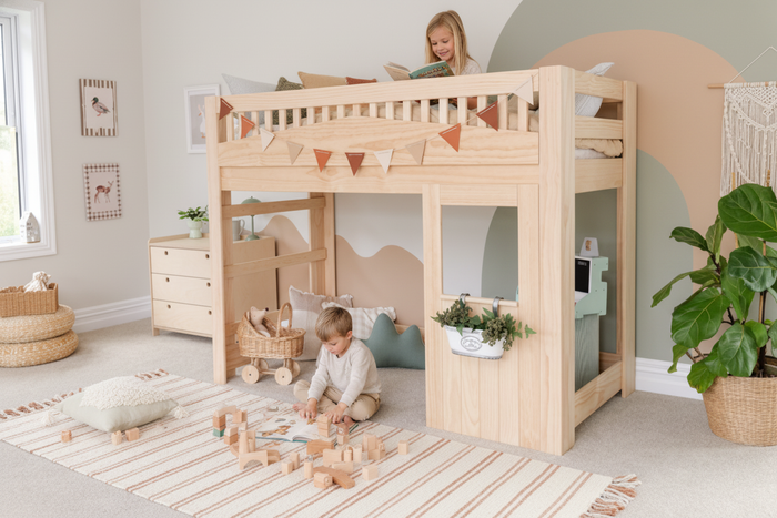 Tree House LOW Loft Bed PINE