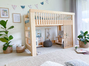 Scandinavia LOW loft bed PINE