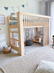 Scandinavia LOW loft bed PINE
