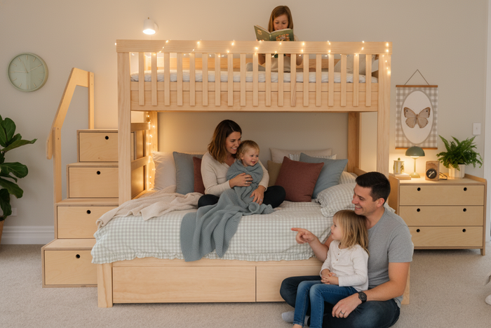 Family Scandi Bunk Bed PINE