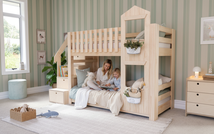 Country House LOW Bunk Bed PINE