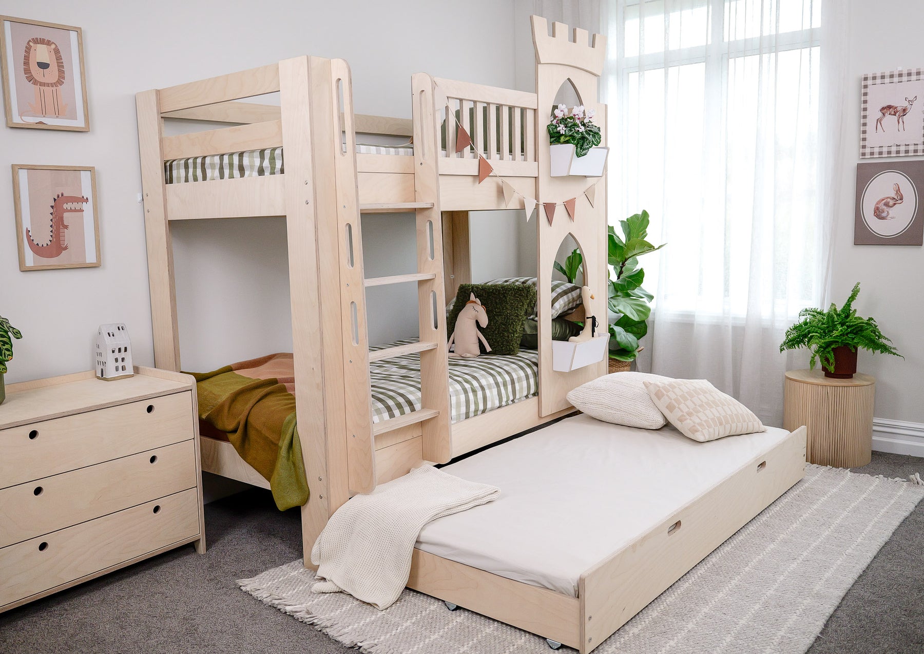 Castle One Tower Bunk Bed | Magic of wood NZ bunk beds