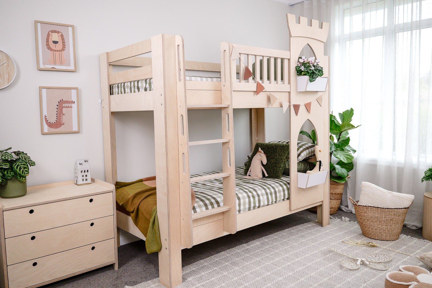 Castle One Tower Bunk Bed | Magic of wood NZ bunk beds