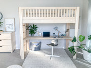 Scandi Loft bed with desk