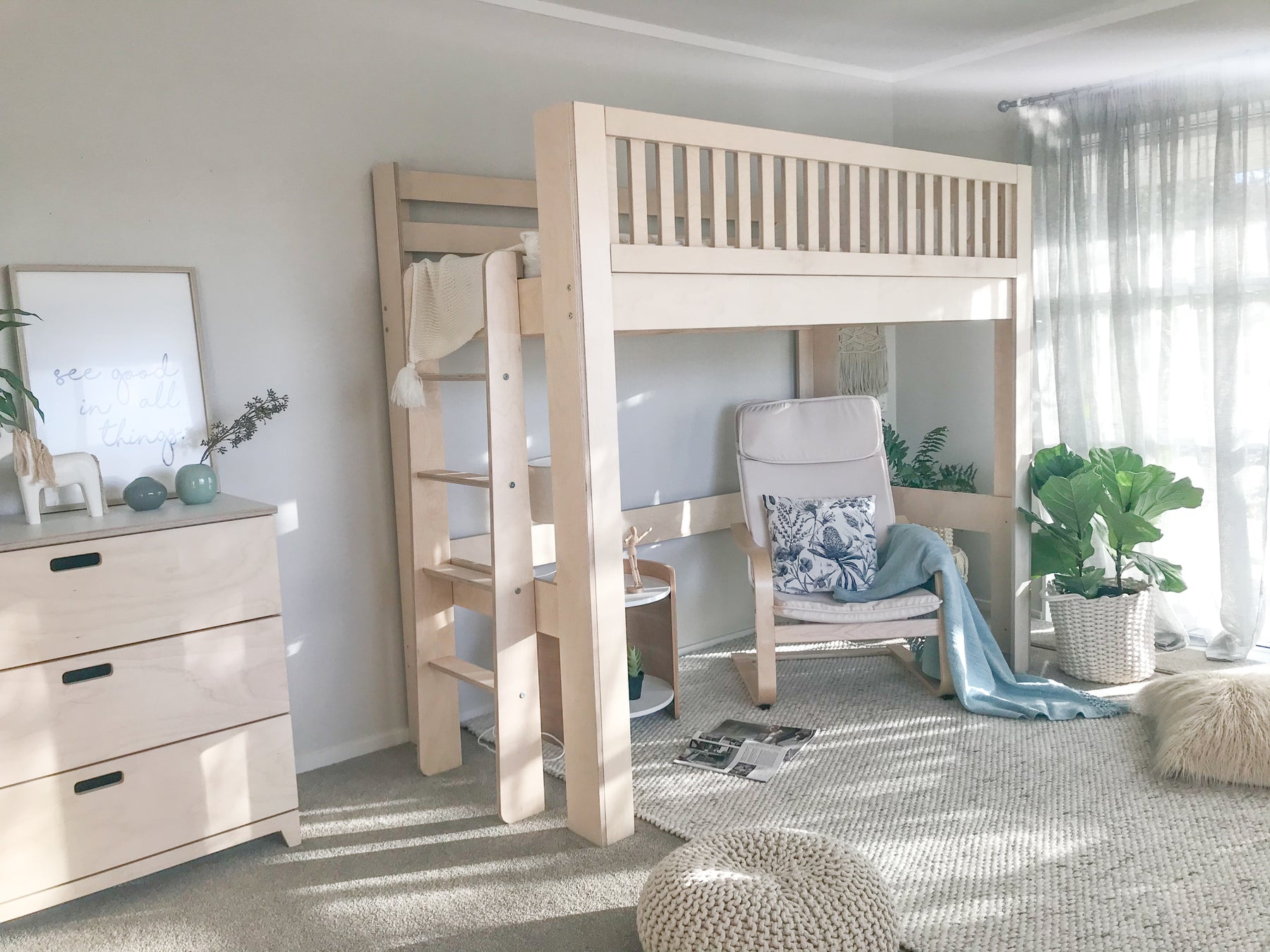 Scandi Loft bed – Magic of wood NZ