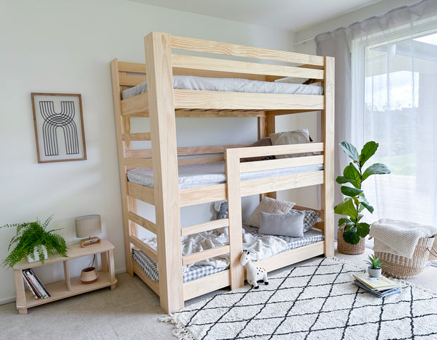Classic Triple vertical bunk bed PINE
