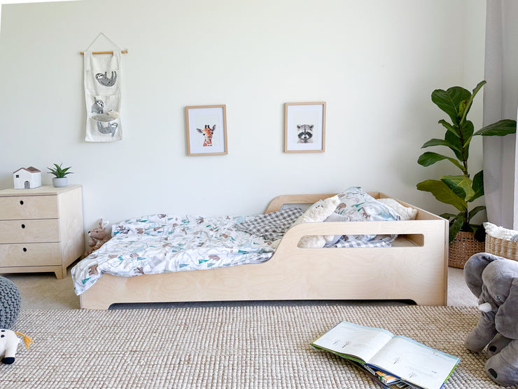 Montessori bed with cutouts PLY