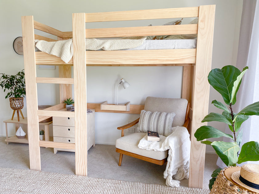 Classic loft bed PINE – Magic of wood NZ