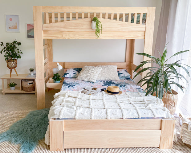 Family Cozy T-shaped bunk bed PINE