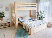 Family Classic T-shaped bunk bed PINE