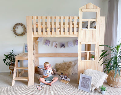Country loft bed PINE