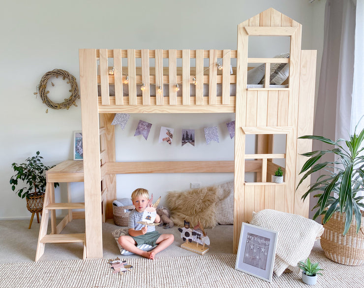Country loft bed PINE