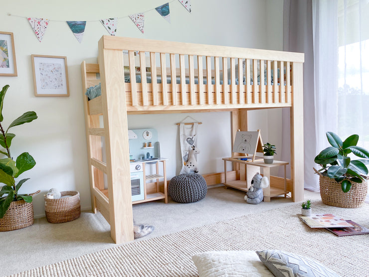 Scandinavia LOW loft bed PINE