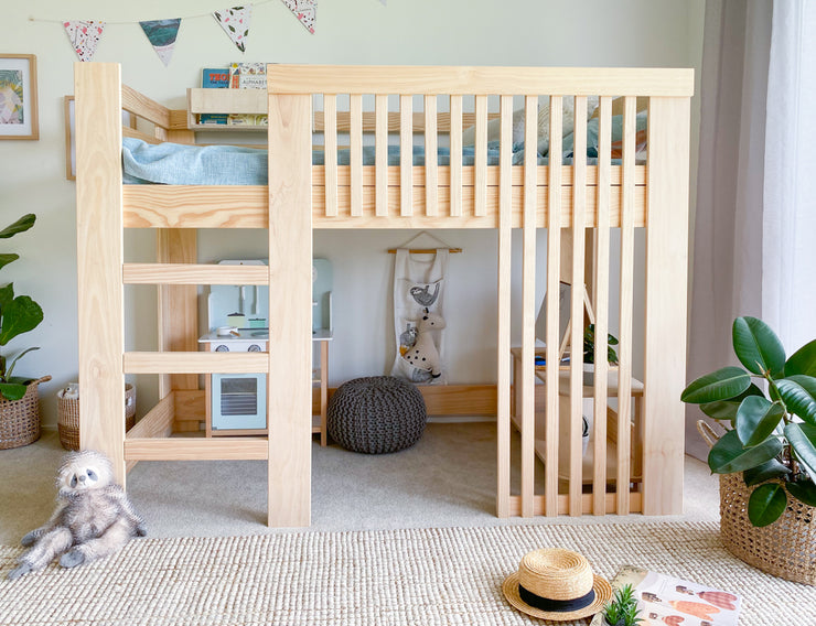 Scandinavia LOW loft bed PINE