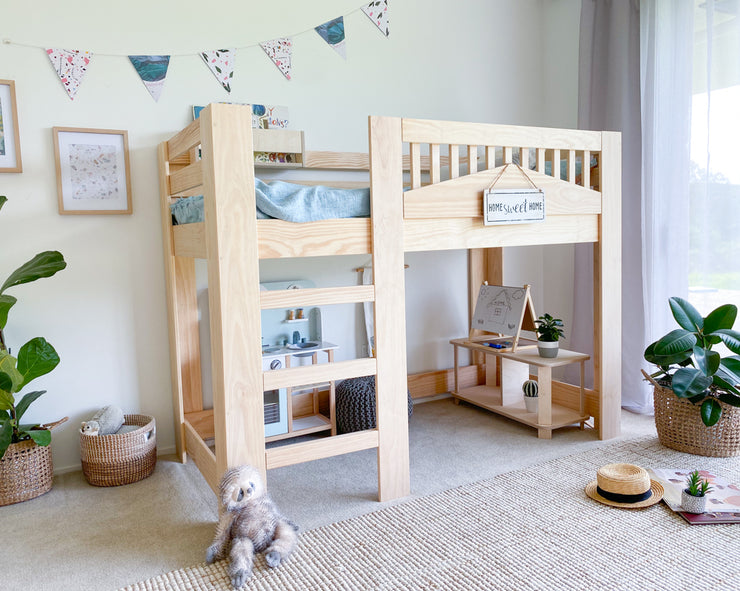 Cozy LOW loft bed PINE