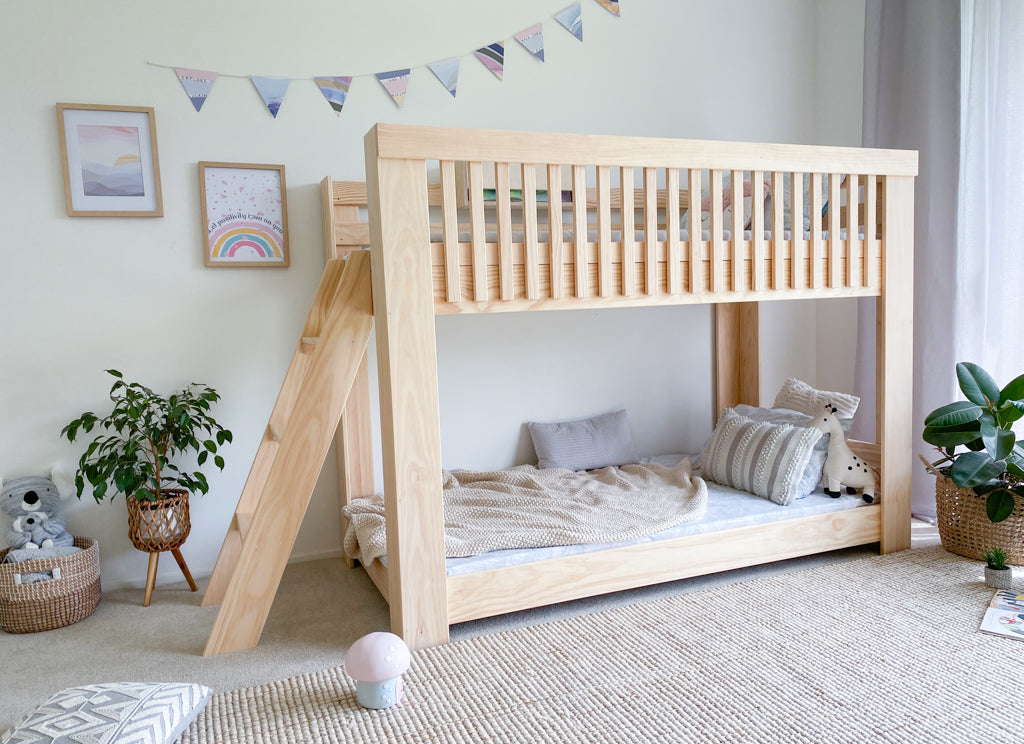Scandi LOW bunk bed PINE Magic of wood NZ