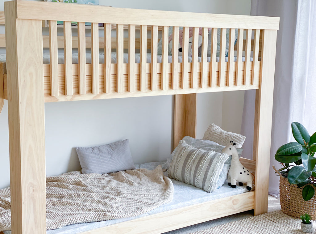 Scandi LOW bunk bed PINE Magic of wood NZ