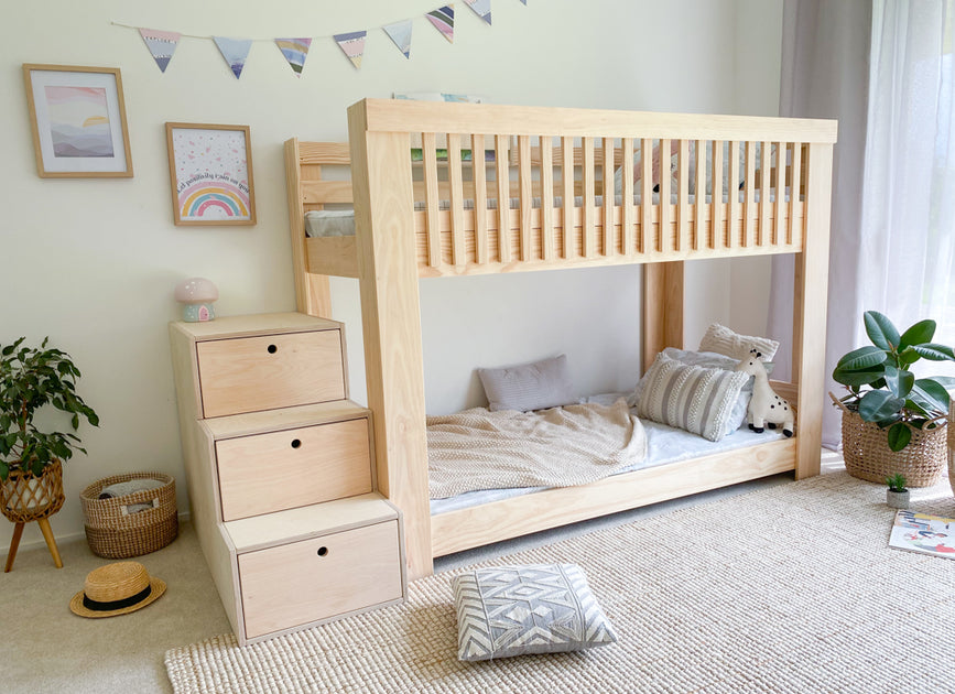 Scandi LOW bunk bed PINE Magic of wood NZ