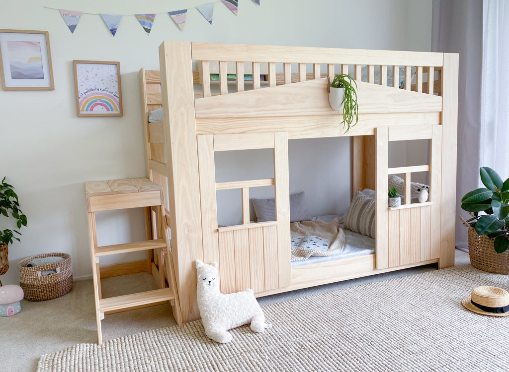 Cottage LOW bunk bed PINE Magic of wood NZ