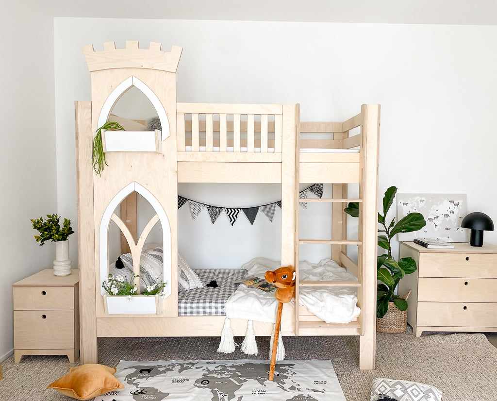 Castle One Tower bunk bed – Magic of wood NZ
